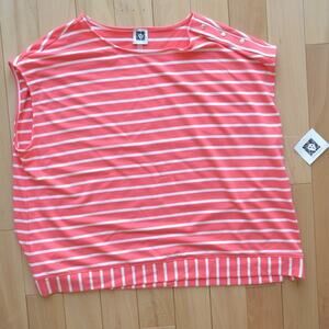 NWT Anne Klein Shirt Tank Top Size XL